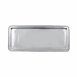 Mariposa Beaded Long Tray, One Size, Silver