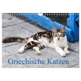 Greek Cats (Wall Calendar 2026 DIN A4 Landscape), CALVENDO Monthly Calendar: Cats from the Greek Islands (CALVENDO Animals)