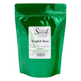 Simpli-Special English Rose Black Loose Leaf Tea | Black China Tea with Bright Rose Petals | Rich Rose Character | Delicate and Highly Aromatic | 200g in Resealable Pouch