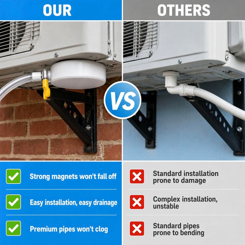 JANLOVE Magnetic Window AC Drain Kit, Air Conditioner Drain Hose