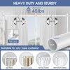 AKTOP Room Divider, No Drilling Curtain Tension Rods Wall Divider