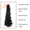Black Braiding Hair for Boho Braids Synthetic Ocean Wave 1B#
