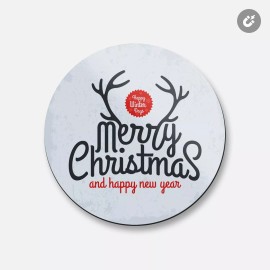 Unbranded Merry Christams Happy Winter Days | 4'' X 4'' Round Decorative Magnet