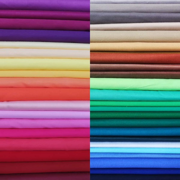50 PCS 10" x 10" Precut Multi-Colors Cotton Fabric Squares