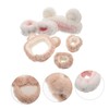 OATIPHO Cute Bear Plush Hair Band Skincare Wristband for Face