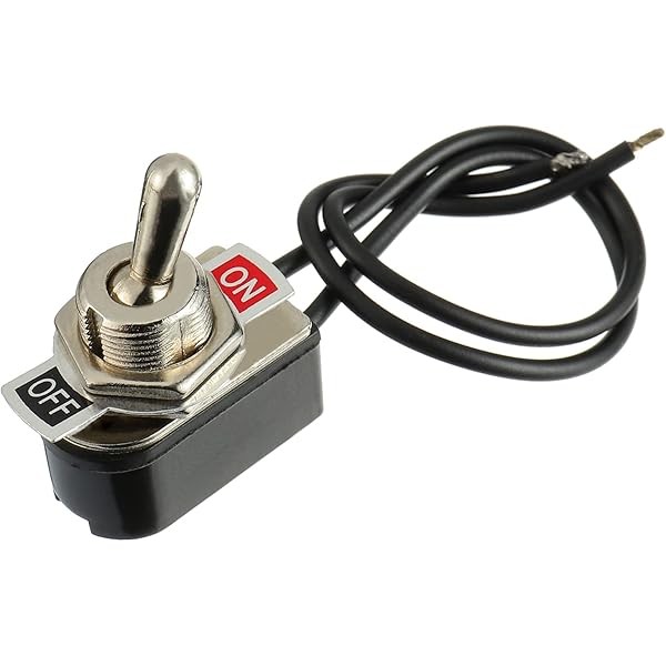 Heavy Duty Toggle Switch SPST 2 Pin ON/Off Rocker Toggle