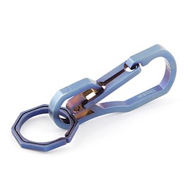 Titanium Multi Tools High Loading-Bearing Hook EDC Tool Keychain 25KN Carabiner Hiking Camping Outdoor Multi Tool (Blue)