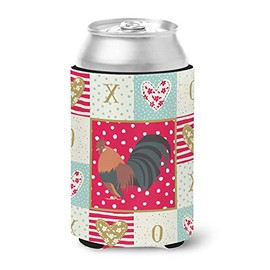 Caroline's Treasures CK5263CC Dutch Bantam Chicken Love Can or Bottle Hugger, Red Cooler Washable Drink Sleeve Collapsible Beverage Insulated Holder, Can Hugger, Multicolor