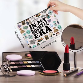 WCGXKO Romance TV Show Inspired Makeup Bag TV Show Merchandise for TV Show Fans (Roswell Bag CA)