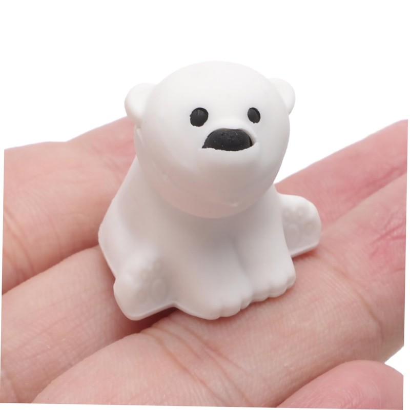 NUOBESTY Pack of 20 Cute Erasers Polar Bear Shape Rubber