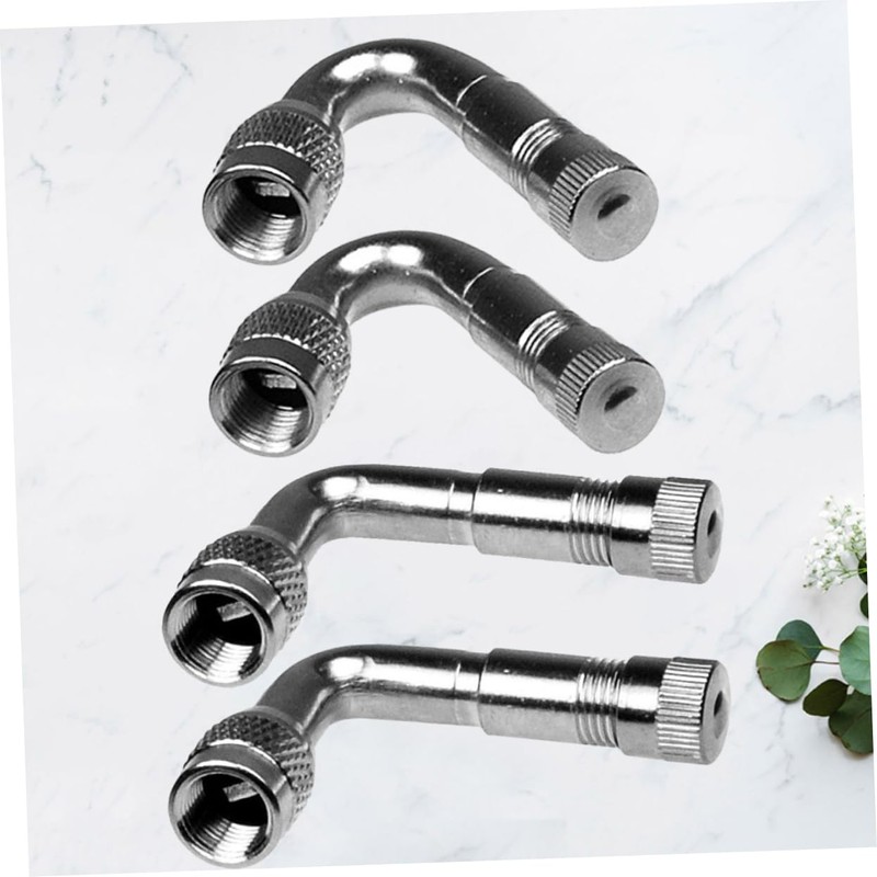 BESPORTBLE 4pcs Brass Valve Stem Extensions Angle Adapters for Car
