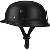 Yesmotor Motorcycle Half Helmet Retro German Handmade Leather Half Face