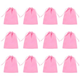 PATIKIL Velvet Gift Bags, 12 Pack 5 x 6 Inch Velvet Drawstring Bag Jewelry Pouch Gift Packaging Bag for Wedding Favor Party Birthday Festivals Pink