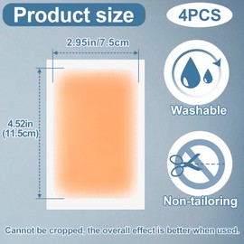 PAGOW 4 Pcs Tattoo Cover Up Tape, Waterproof Ultra Thin Scar Patch, Invisible Sweatproof Concealer Sticker, Breathable Skin Cover Up Pad for Tattoo, Scar, Birthmarks, Dark Spots (Yellow Skin)