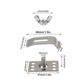 Rrina 10Pcs 304 Stainless Steel Heavy Duty Sink Clips Kit, Kitchen Bathroom Epoxy Undermount Sinks Installation Repair Hardware Clips Fastener Support Brackets