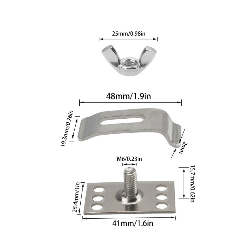 Rrina 10Pcs 304 Stainless Steel Heavy Duty Sink Clips Kit,