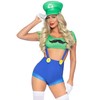 Scala Gamer Sidekick Adult Costumes Green/Blue M