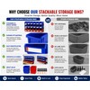 SucceBuy 24pcs Stackable Organizer Bin 30x18 Inch Standing Tiered Shelf
