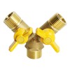 Aopin 3-Way Ball Valve Brass G 1/2" Male Thread x