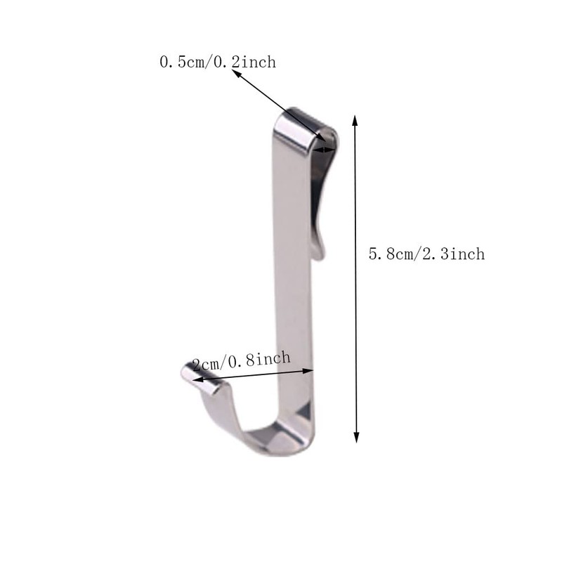 Svaitend 20 Pack Stainless Steel J Shaped Hook, Hanging Sink