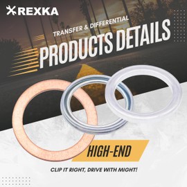 Rexka 24pcs Transfer & Differential Service Gasket Kit Compatible with Toyota Lexus 4Runner Land Cruiser Tundra Tacoma FJ Cruiser Highlander RAV4 Sequoia Sienna 1215710010 9043024003 90430A0003