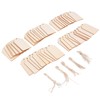50pcs Wood Pieces DIY Natural Rustic Unfinished Wood with Hemp