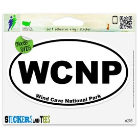 Wind Cave National Park Oval Vinyl Car Bumper Window Sticker 5" x 3"