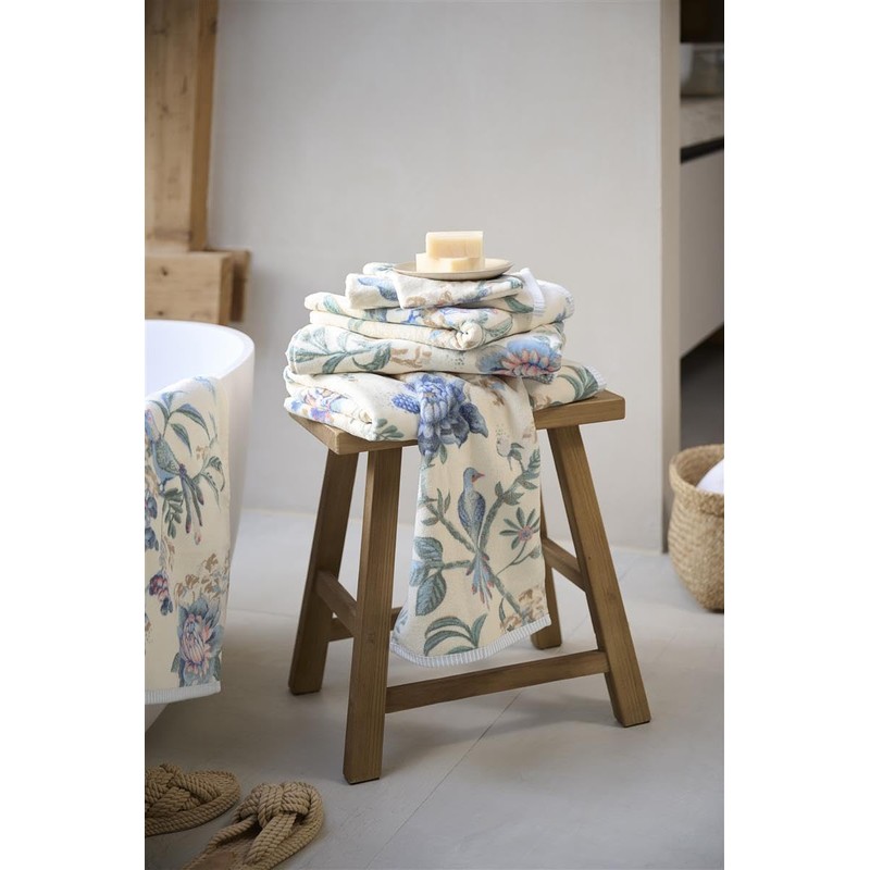 PiP Studio Secret Garden Hand Towel White Blue 55 x