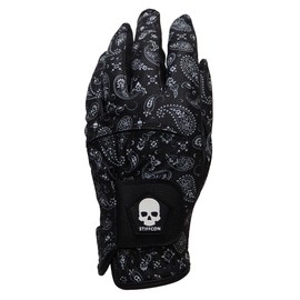 FLUO PAISLEY BLACK Mens Golf Glove Fluo_Paisley Black V5 Stiffcon STIFFCON (25RH_Right)
