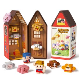 GobiDex Magnetic Travel Toys Farm Figures Set in a Portable Tin for Kids 3+