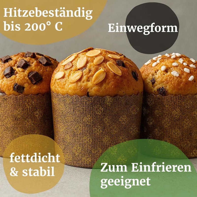Bäckerei Spiegelhauer Panettone 500 g paper baking mould, set of