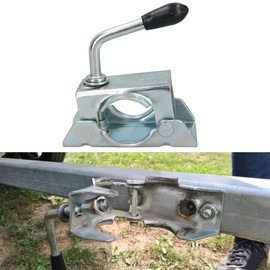 CGEAMDY Trailer Jockey Wheel Bracket, Clamping Bracket Trailer for Trailer Jockey Wheel & Trailer Supports, Extremely Strong Jockey Wheel Mount for Trailer Supports, Trailer Accessories