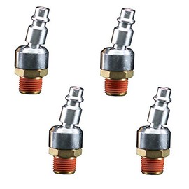 Bostitch BTFP72333 Industrial 1/4-Inch Series Swivel Plug with 1/4-Inch NPT Male Thread, 4 Pack