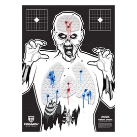 Triumph Systems Threat Down - 1 Zombie Target – Reactive Bleeding Shooting Targets, b/w