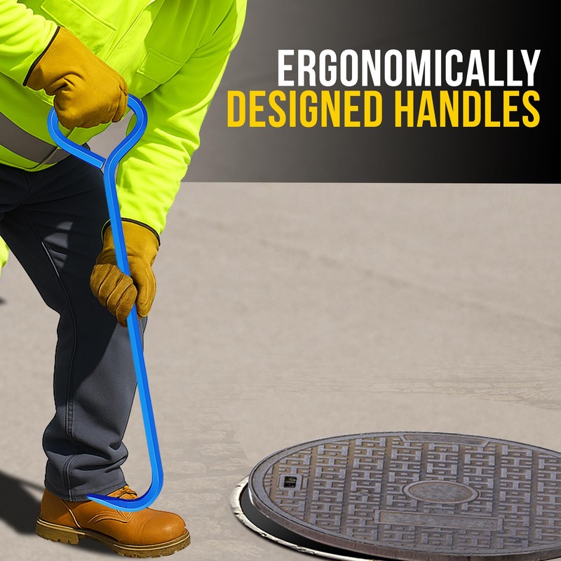 T&T Tools 30-Inch Manhole Hook - Heavy Duty Single Hook