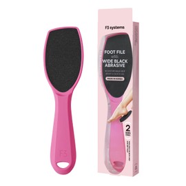 F3 Systems, Wide Emery Foot File(Hot Pink), Double-Sided Pedicure Tool, Colossal Professional Foot File for Men & Women, Effective for Cracked Heel, Callus Remover, Foot Scrubber