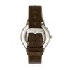 Empress Diana Automatic Engraved MOP Leather-Band Watch, Olive, One Size,