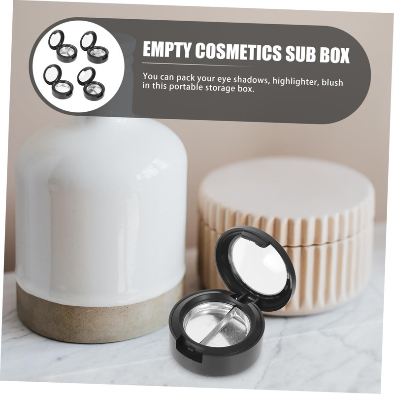 Cabilock 4 Pcs Empty Eyeshadow Case Multifunctional Compact Palette with