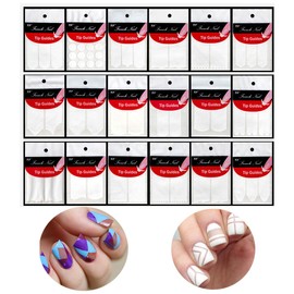 GBSTORE 18 Sheet 22 Different Design French Nail Art Sticker ,Nail Art Designs Stencils Manicure Tip Guides Stickers DIY Styling NailTools