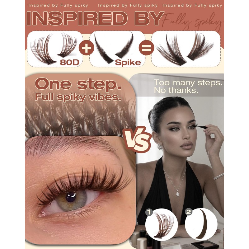 Brown Lash Clusters Manga Lashes Clusters Wispy Cluster Eyelash Extensions