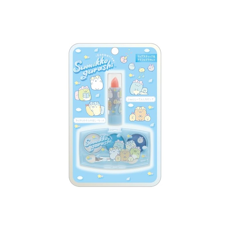 San-X Sumikko Gurashi FE41202 Lipstick & Eye Shadow Set, Blue,