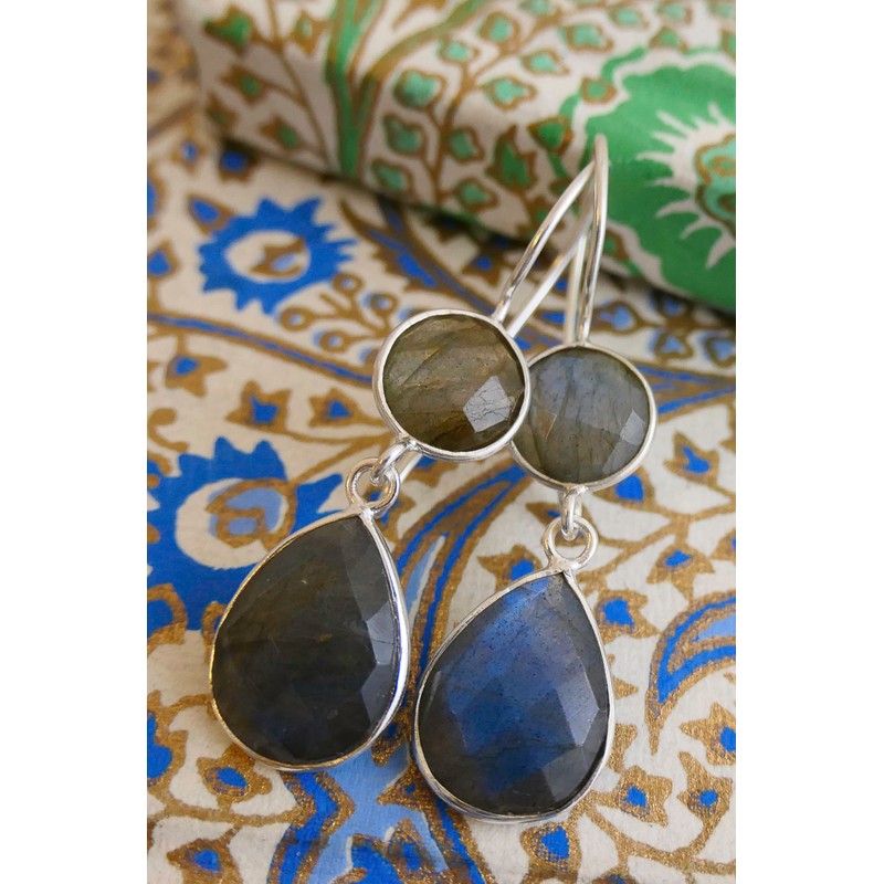 Labradorite Sterling Silver Earrings