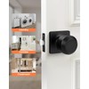 Haidms 6 Packs Black Interior Door Knobs, Passage Door Knobs