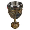 Ebros Ancient Egyptian Wine Goblet In Golden Hieroglyphic Design With
