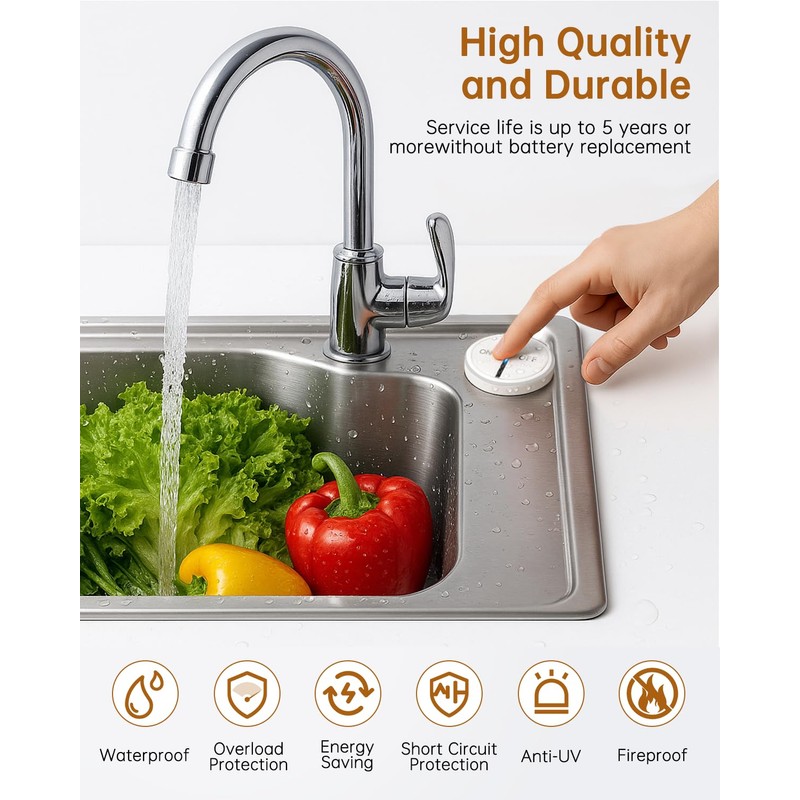 Garbage Disposal Wireless Switch Kit, 500 Feet RF Range Remote