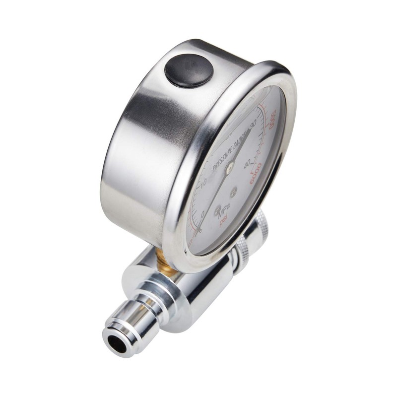 Raincovo Pressure Washer Gauge, 6000 PSI, 3/8 Inch Quick Connect,