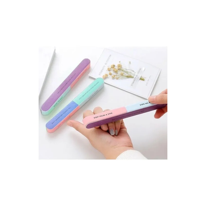 13 Limas Para Uñas Manicure Sponge Y Pulidores Profesionales