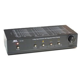 Technolink (TEC) TC-754 RIAA Phono Preamp (Pre-amp, Preamplifier) with Three Switchable Aux Inputs and Variable Output Level (Black, 500mA Standard AC Adaptor)