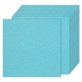 PATIKIL 10 Sheets Square Cardboard Paper 250 g - 30.5 x 30.5 cm - Thick Craft Card for Crafts Wedding Card Glitter Paper Punching DIY Decoration Craft Paper Printable Light Blue