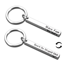 Funny Back to School Gifts for Son Teen Boys Aldult Men from Mom Dad, to My Son Birthday Gift Dont Do Stupid Sh t Keychain for Daughter Back to School Supplies for Daughter Grandson from Mom Dad